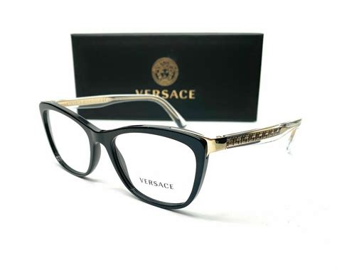 versace glasses frames black and gold|clear and gold versace glasses.